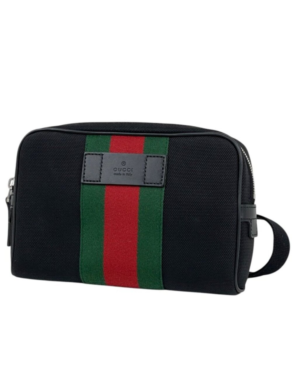 Gucci Belt Bag Sherry Line Web Canvas Black